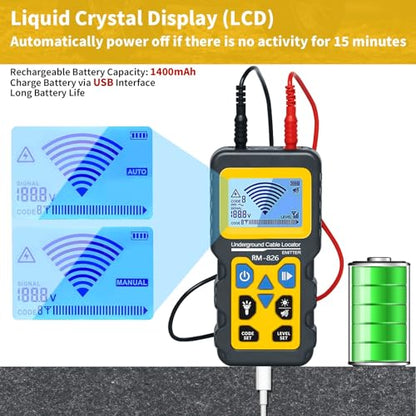 Cable Tester Wire Tracker, Underground Cable Locator - color: Black, Yellow