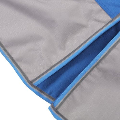 1200D Horse Blanket, 0g No-Fill Waterproof Turnout Rain Sheet - color: Blue Grey, size: 84"