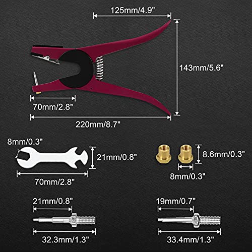 Livestock Ear Tag Applicator Metal Ear Tag Pliers Animal Ear Tag Install Tool with Extra 2 Replaceable Ear Tag Pins for Pig Goat Sheep Cattle Cow