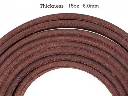 Jeereal Leather Split Reins, Heavy Oil Weighted 15oz, 6.0mm Thickness, Broken in,1/2" Width Supple Leather Reins for Western Horse ProTack