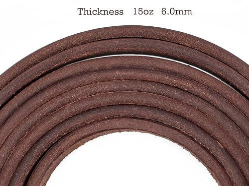 Jeereal Leather Split Reins, Heavy Oil Weighted 15oz, 6.0mm Thickness, Broken in,1/2" Width Supple Leather Reins for Western Horse ProTack - size: 1/2" x 8'