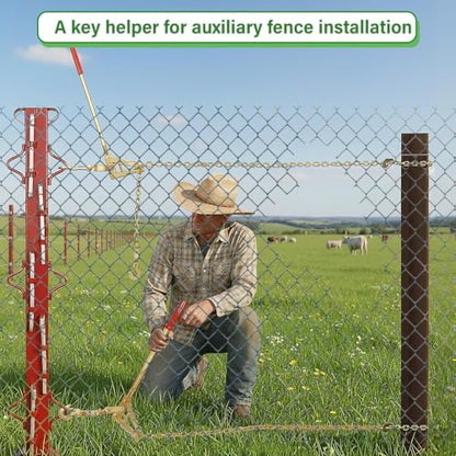2 Pack Chain Link Fence Stretcher Tool, Steel Fence Wire Tensioner