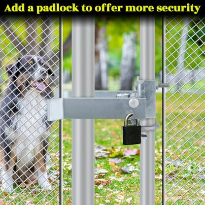 MorningRo 2-1/2 Inch Chain Link Single Gate Latch for 1-5/8" or 2" Gate Frame Chain Link Fence Gate Latch, Heavy Duty Fence Gate Latches, Strong Arm Single GATE Latch for Metal Gate