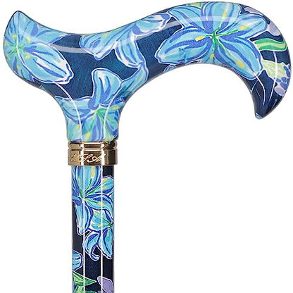 Royal RC Canes Walking Sticks for Men and Women - Stylish Designer Fashionable Adjustable Derby Canes - Lightweight Aluminum Cool Walking Sticks with HD Patterns - color: Dark Blue (Multicolor)