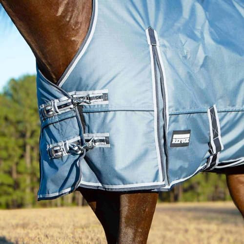 Durable 1200 Denier Protection with Extended Neck - Crafted with a Tough, Ripstop 1200 Denier Outer Shell, This Waterproof and Breathable Turnout Blanket Features an Extended Neck Design for Added - size: 84 in