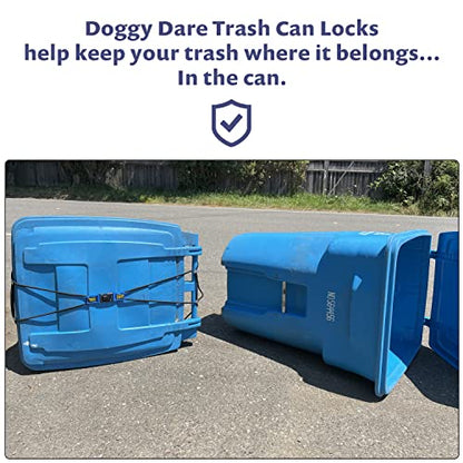 Trash Can Lock - Large - Fits 45 Gallon Trash Cans - Perfect for Dogs, Raccoons, Opossums - Bungee Cord Design Makes Install Simple (Trash Can NOT Included) - size: Large 40-60 Gallon