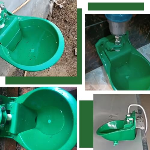 2PCS Automatic Goat Water Bowl with Copper Float Valve Drain Hole