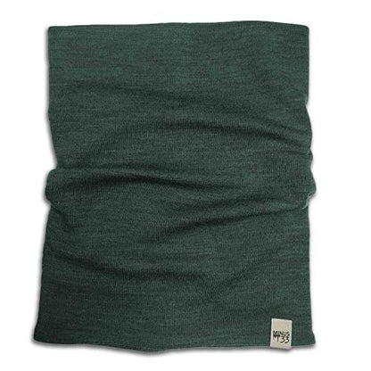 100% Merino Wool - Midweight Neck Gaiter - Skiing Neck Warmer - Winter Face Mask - Multipurpose Headwear - color: Forest Green