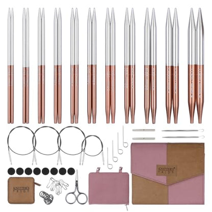 Knitter’s Pride Rosemist Interchangeable Needle Set 5""(13cm) - Regal - size: Set of 11 - 5" (13cm)