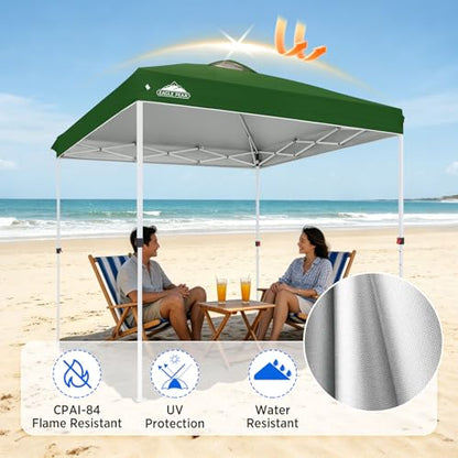 EAGLE PEAK 8x8 Pop Up Canopy Tent Easy Up Canopy Outdoor, Green - color: Green, size: 8x8