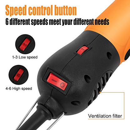 BEETRO 500W Electric Professional Sheep Shears, Animal Grooming Clippers for Sheep Alpacas Goats, 6 Speeds Heavy Duty Farm Livestock Haircut, with Extra Two Sets of Blades - size: Three sets of blade