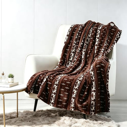 Tefici Electric Heated Blanket, Super Cozy 2-Layer Flannel Heated Throw - color: Light Moose Pattern, size: Throw(50"x60")