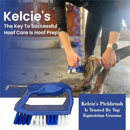 Kelcie’s Horse Care Essentials Bundle - Pumpkin Spice Horse Treats (2 lb) + Hoof Pick Brush Grooming Tool | Healthy Treats & Easy Hoof Cleaning