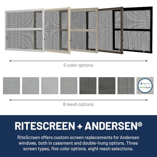Custom Replacement Window Screen Compatible with Andersen® Windows – Fits 400 Series Narroline®, 200 Series Tilt-Wash & 400 Series Casement Models