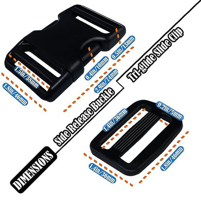 1.5 Inch Buckles Kit, 4 Buckles for Backpack Parachute Dog Collars and DIY - color: 1.5 Inch Buckles