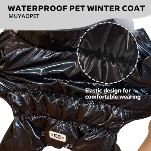 Dog Winter Warm Jacket Coat Pet Cat Hooded Jumpsuit Snowsuit,3XL | Waterproof Dog Winter Parka Coat with Faux Fur Hood;Windproof 4-Legged Warm Puppy Cold Weather Clothes for Small Medium Dogs - size: XXXL(Back17.7inch|Weight18-25LBS)