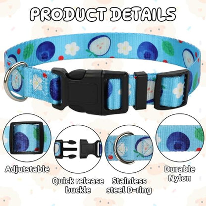 5 Pack Fruit Goat Collars with Bells,Anti-Lost Pet Collar - color: fruit Multi-colored
