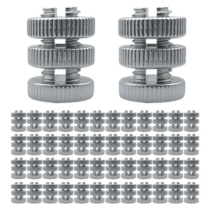 50Pcs Fence Wire Clamps,Split Bolt Joint Clamp Wire Connectors for Multiple Electric Fence Line Tap Clamp (50, Aluminum alloy)