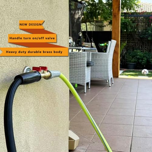 3/4" hose splitter 2 way water splitter male connectors allows you to run 2 hoses, hose quick connectors, hose spigot - style: 2 Way Hose Splitter