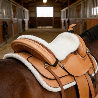 Saddle Cushion, Plush Saddle Cushion, Helps with Stability and Cushioning During Equestrian Riding