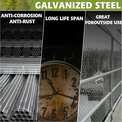1-3/8" x 1-3/8" Chain Link Fence Gate Post Hinge Kit, Set of 4, Galvanized Steel Chain Link Gate Hinge with 4 Pcs Female Hinges and 4 Pcs Male Post Hinges, Bolts & Nuts Included - size: 1-3/8" x 1-3/8"(4 Pack)