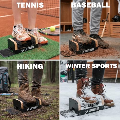 Umien Boot Scraper Outdoor Shoe Brush with Flaps, for Mud, Dirt & Snow | Heavy-Duty Outdoor Use, Weather-Resistant, Durable Bristles, Freestanding