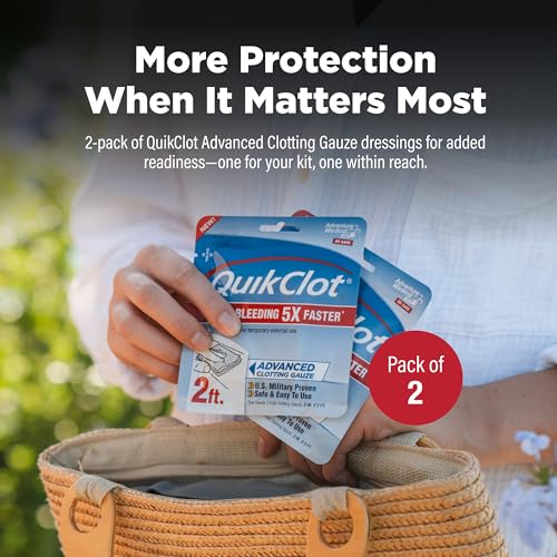 QuikClot Kaolin Clotting Gauze 2', 2 Pack - size: 3 in x 2 ft (2 strips)