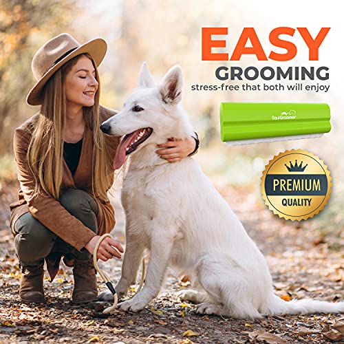 EquiGroomer 5-Inch Undercoat Deshedding Brush for Dogs & Cats, Lime - color: Lime, size: 5 Inch