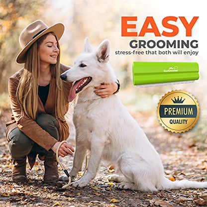 EquiGroomer 5-Inch Undercoat Deshedding Brush for Dogs & Cats, Lime - color: Lime, size: 5 Inch