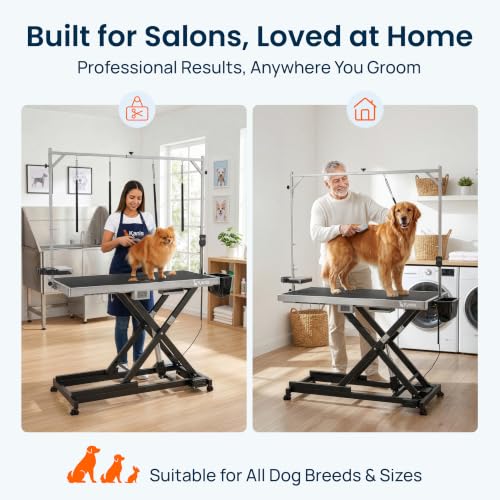 KANIS Professional Electric Dog Grooming Table - Heavy Duty - color: BLACK, size: 49"