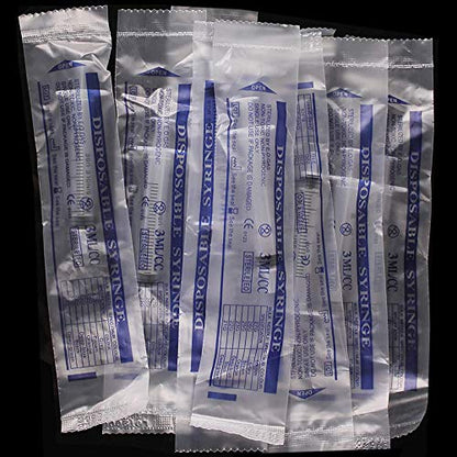 20 Pack 3ml 3cc Plastic Syringe with Measurement, Without Needle, Individual Sealed Wrapped for Refilling and Measuring Liquids, Scientific Labs, Feeding Pets or Little Animals - style: 20Pack-3ml