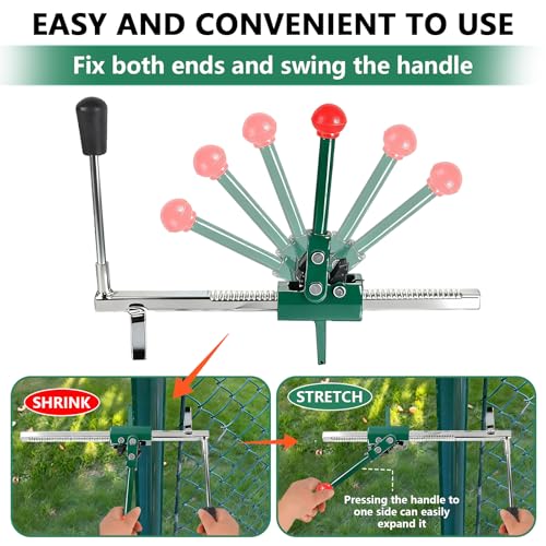 Chain Link Fence Stretcher Tool Heavy Duty Fence Puller Stretcher Barb Wire Tightener for Woven Wire Fence Extended Base Design Easy Operation for Fixing Fences on Farms Pastures and Garden Barriers