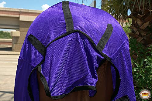 HILASON 78 in Purple Horse Fly Sheet UV Protect Mesh - color: Purple, size: 78 In