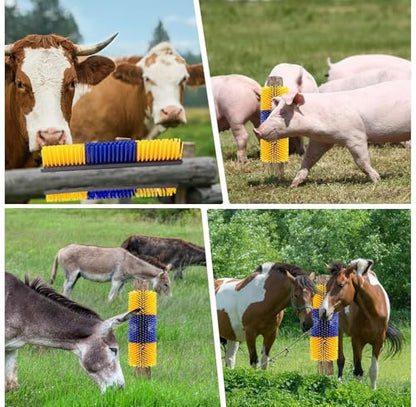 2/4PCS Livestock Physical Scratch Brush, Horse Cow Goat Physical Massage - size: 2pack