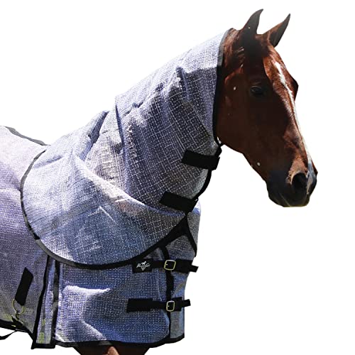 Professional's Choice Pc Fly Neck Cover Large (PCFNC-200GRY/BLA) - size: Large