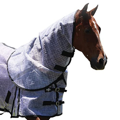 Professional's Choice Pc Fly Neck Cover Large (PCFNC-200GRY/BLA) - size: Large