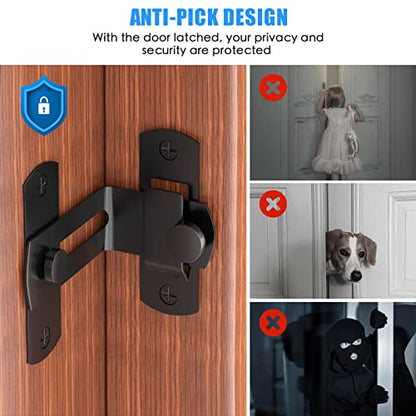 L'aimefois 90 Degree Flip Barn Door Lock, Protect Privacy - color: 1 black