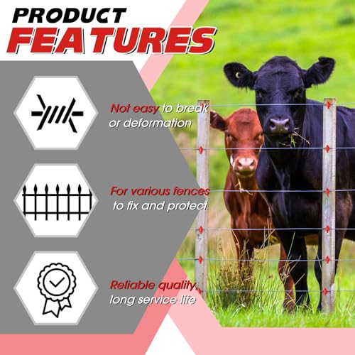 Sweetude 200 Pcs Electric Fence Insulator with 1 Pcs Insulator Socket Tool Screw in Ring Post Wood Post Electric Fence Ring with Socket Tool for Animal(Red) - color: Red