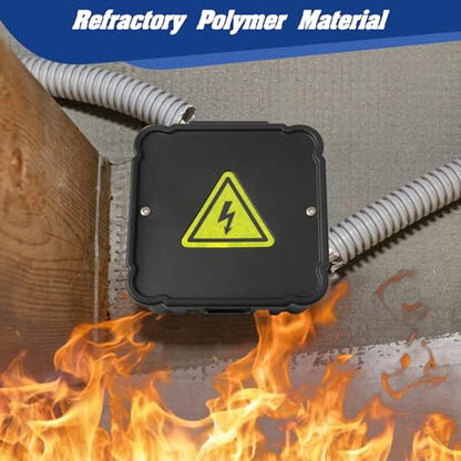 Black Open Splice Junction Box (3 Pack)，Open Splices Repair Open Splices, 5 Second Installation Splice Box, Wire Electrical Junction Box with Cover V0 Flame Retardant Rating(Highest Level) (3)