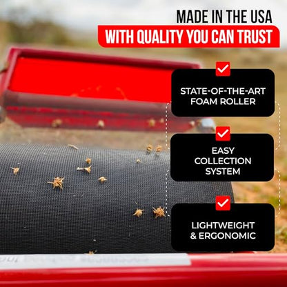 The Ultimate Sticker Burr Roller Tool for Your Yard - (12" Wide Roller)