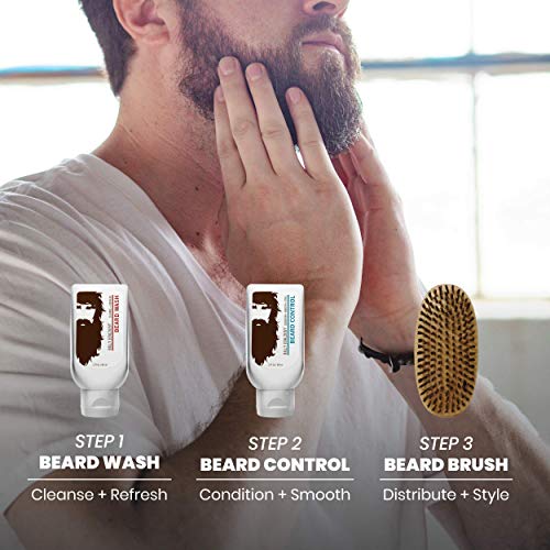 Billy Jealousy Beard Envy Facial Hair Refining Kit with Beard Wash Facial Hair Control and Boar Bristle Brush for Clean, Hydrated, Soft, Tamed Unruly Mane - style: Original
