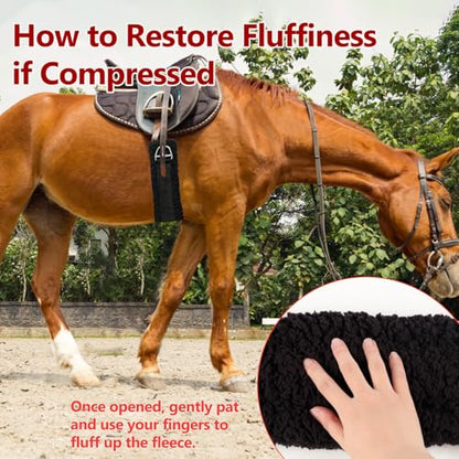 Western Cinch Horse Girth 28" to 34", Soft 33mm Thick Fleece Padding, Black - size: 32 Inch-Black