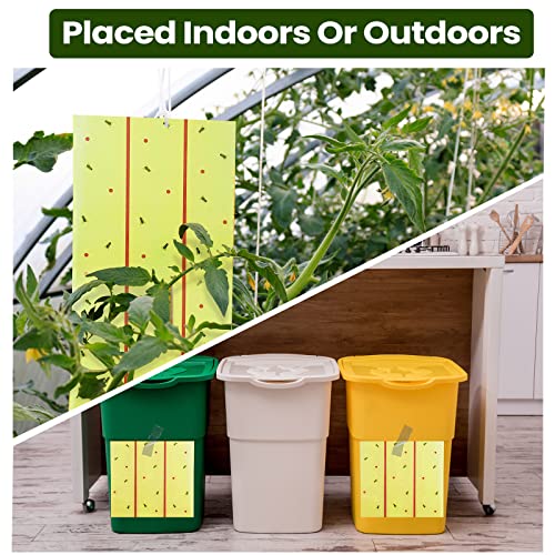 Qualirey 1 Pcs Giant Flypaper Fly Traps, 29.5ft Sticky Fluorescent Green - color: Yellow