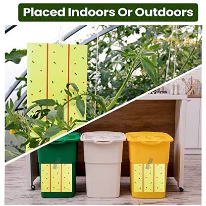 Qualirey 1 Pcs Giant Flypaper Fly Traps, 29.5ft Sticky Fluorescent Green - color: Yellow