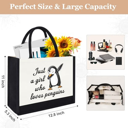 GevGuxLuo Tote Bag for Women Animal Lover Bag Gift for Women - color: Penguins