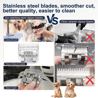 7FC Clipper Blade Compatible with Andis, Wahl and Oster Dog Clippers,3 PACK - color: 7FC 3PACK