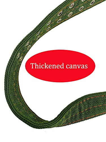 Cattle Collar Adjustable Sheep Neck Strap Thick Canvas Four-Layer Nylon Thickened Collar with 2-Rows Metal Buckle and Ring Metal Buckle Traction Chain for Farm Animals Pets (29.5"~45.2") - size: 29.5"~45.2"