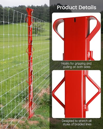 6ft Woven Wire Fence Stretcher Bar with 7 Wedges - size: 6ft