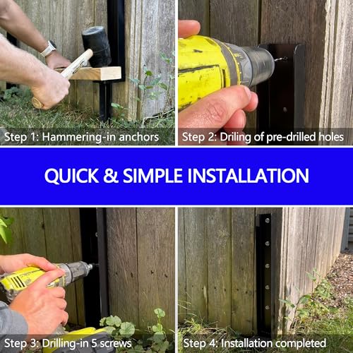 One-Piece Fence Post Repair Kit 2-Pack 32in Manganese Steel - size: 2-Pack