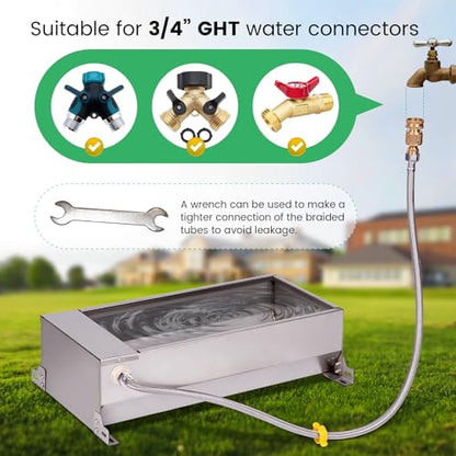 Automatic Livestock Water Trough Large Capacity Outdoor 2 Gallon - size: 2 Gallons